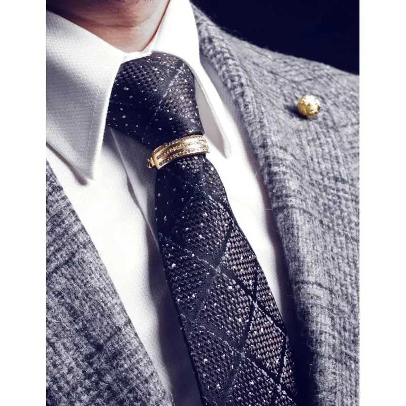 Fashionable mens high-end tie clip D-shed M Bius set officially embraces wedding party clothing accessories W250111