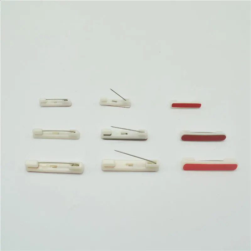 100pcs 22 31 37mm Plastic Safety Pins With Double-sided Adhesive Brooch Base For DIY Jewelry Making Three Size Available 250103