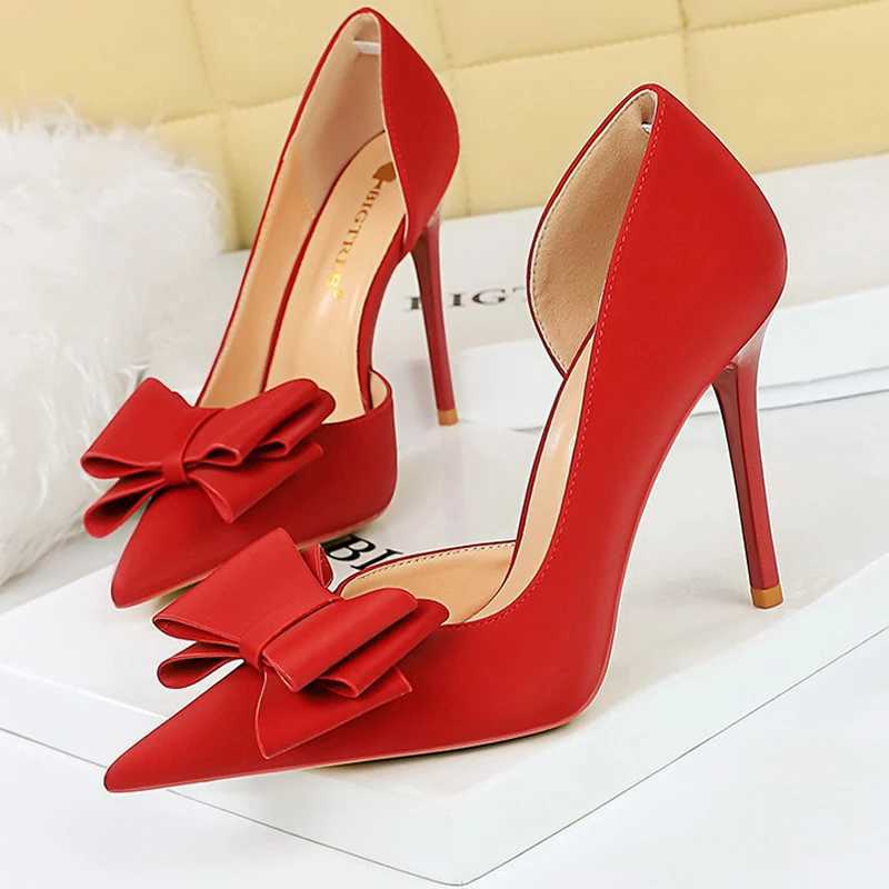 New Arrival BIGTREE Shoes Bow Knot Womens Pump Fashion High Heels Womens Shoes Sexy Party Shoes Stiletto High Heels Office Shoes Silk Satin Womens Sho