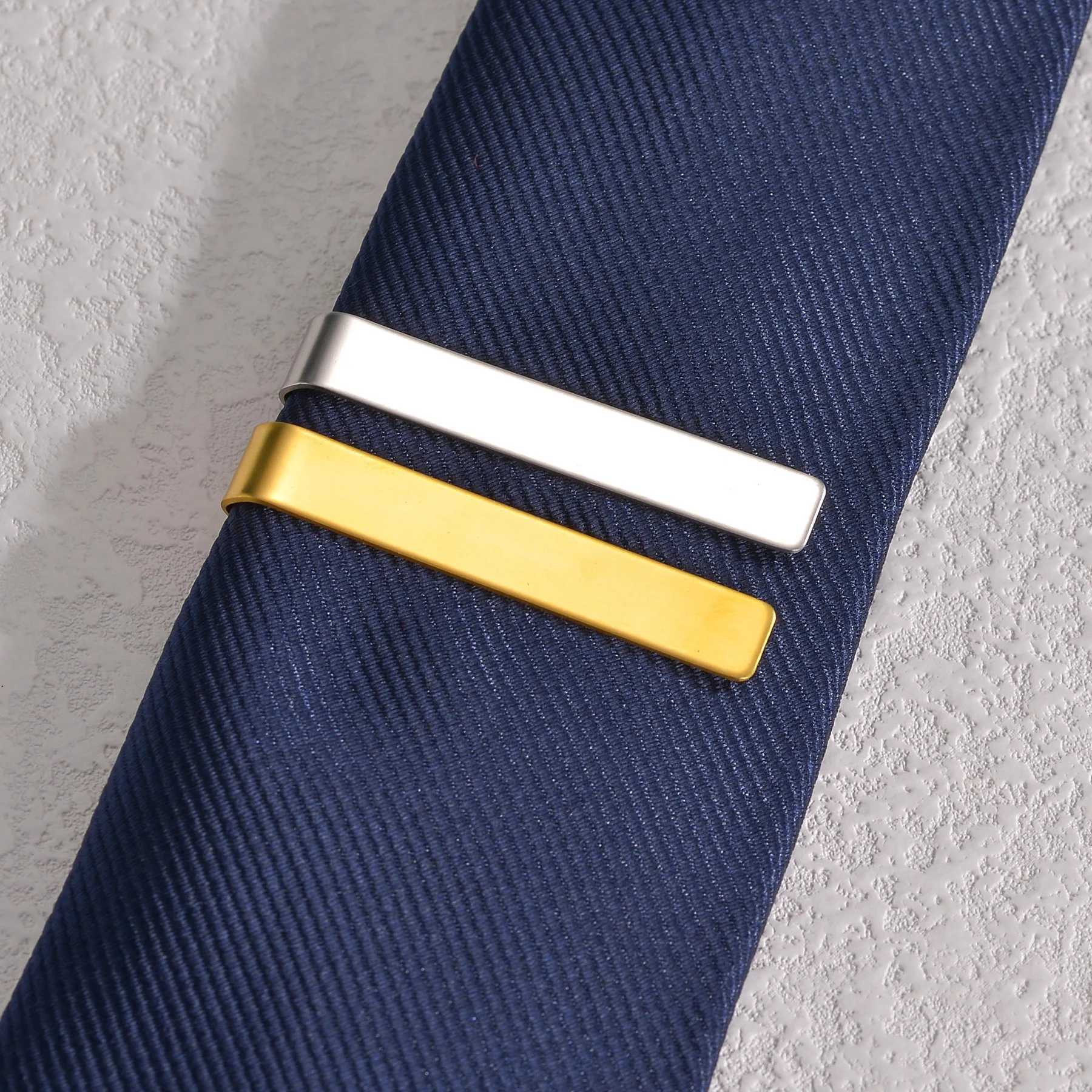 Fashion stainless steel punk tie clip mens blank bar metal necklace party busin wedding simple decoration jewelry gift W250111