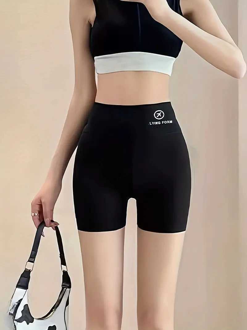 Womens three part high waisted shorts tight pants yoga pants comfortable and breathable. Shot polyester fabric seamlessXJ250111