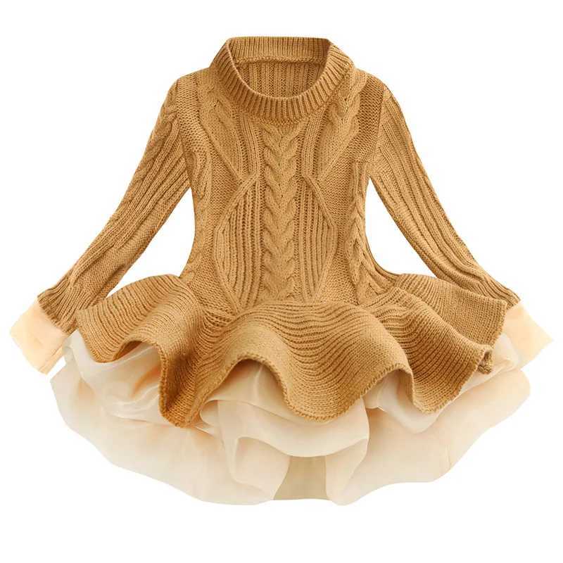 2023 Girls Christmas Dress Tutu Dress Winter Childrens Sweater Princess Par Clothing Autumn Childrens Sweater W250111