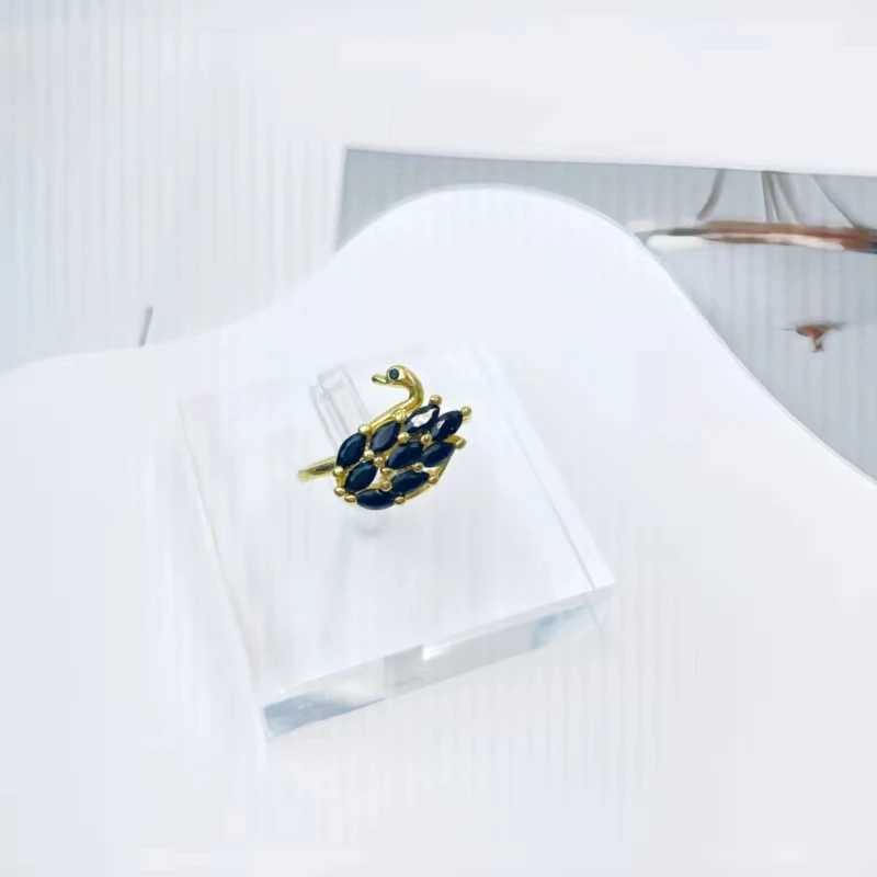 All Diamond Swan Wedding Ring with Adjustable Style Simple Jewelry Ring Couple Ring W250111