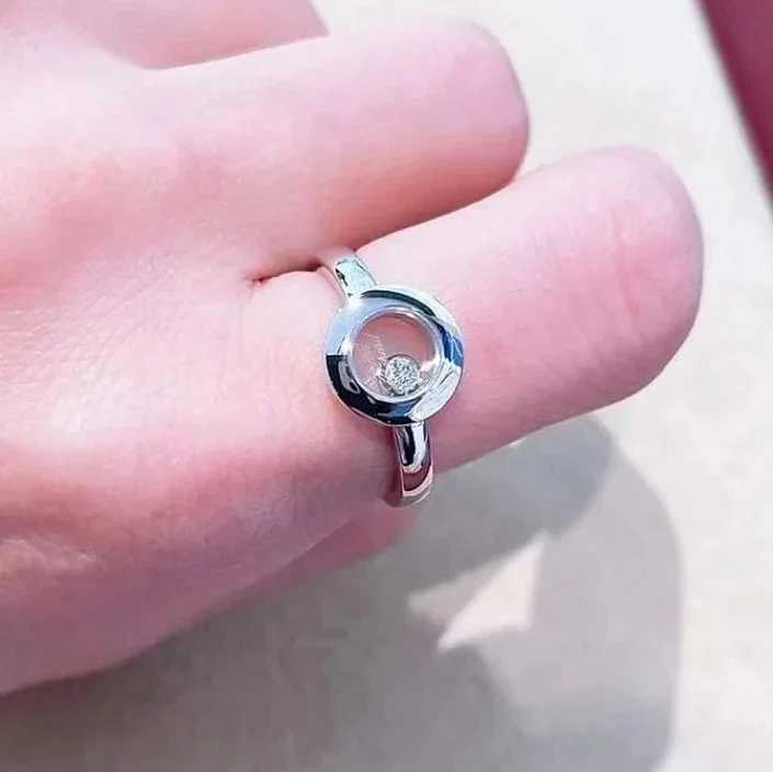 High quality mobile stone single AAA zircon heart-shaped ring suitable for womens fashion jewelry W250111