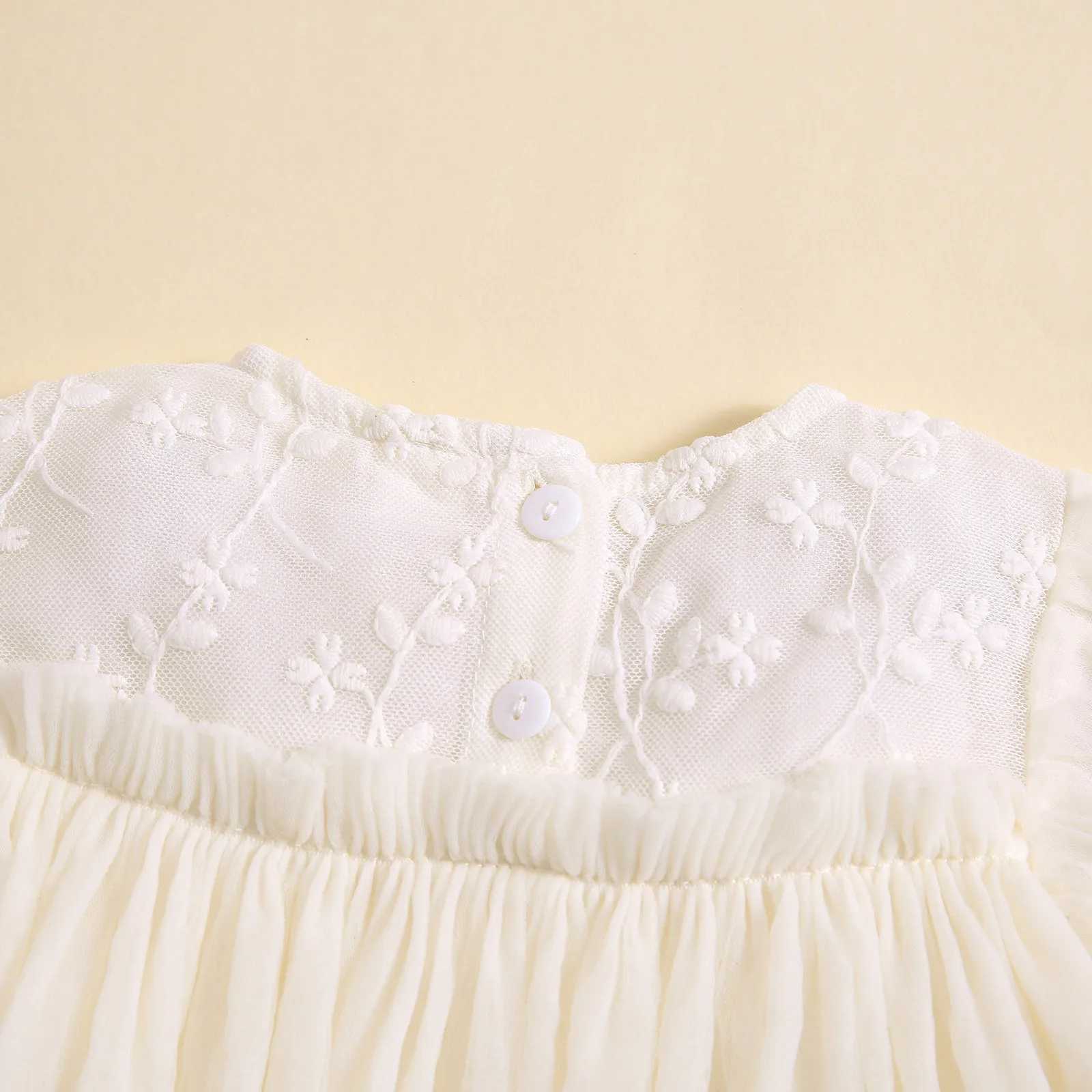 Preschool girl short sleeved lace chiffon dress dance Par dress baby girl floral dress W250111