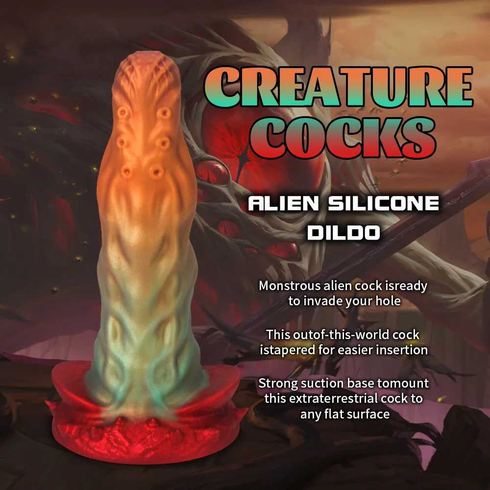 Toys adultes Soft Alien Dildo Sexy Toy For Play Woman Man Silicone pénis sexshop anal Dildos Long Vagin anus se masturbate Big Dick Adult 18+ H25