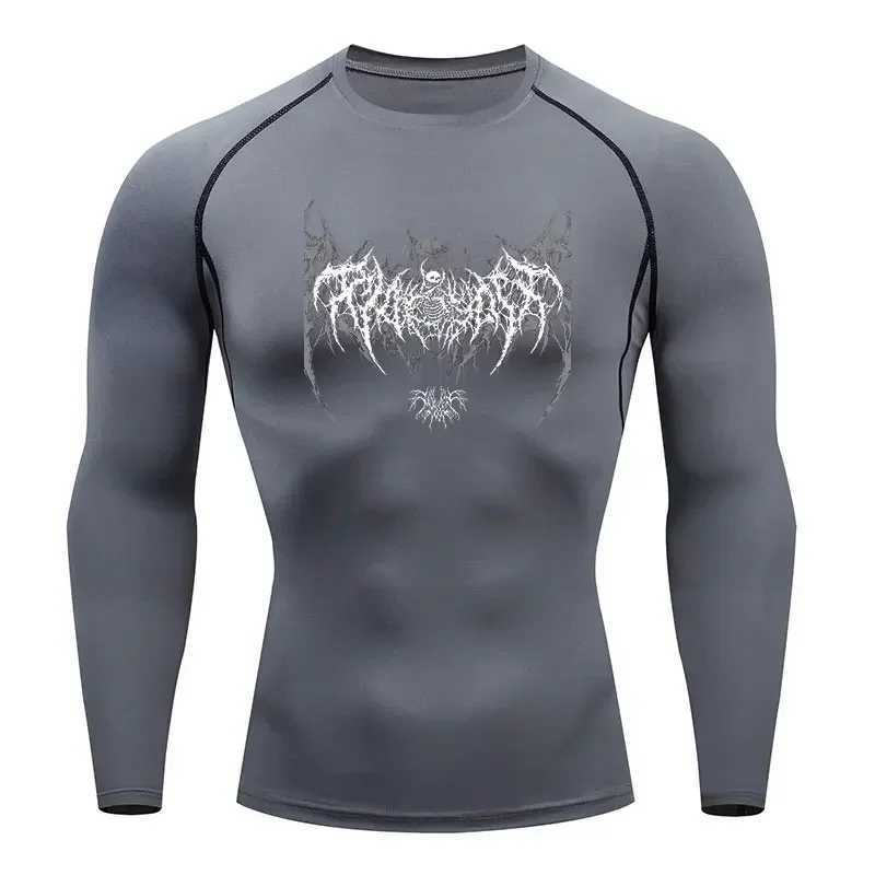 Quick drying breathable elastic short sleeved casual printed compression shirt for mens fitness and running T-shirt S-3XL W250111