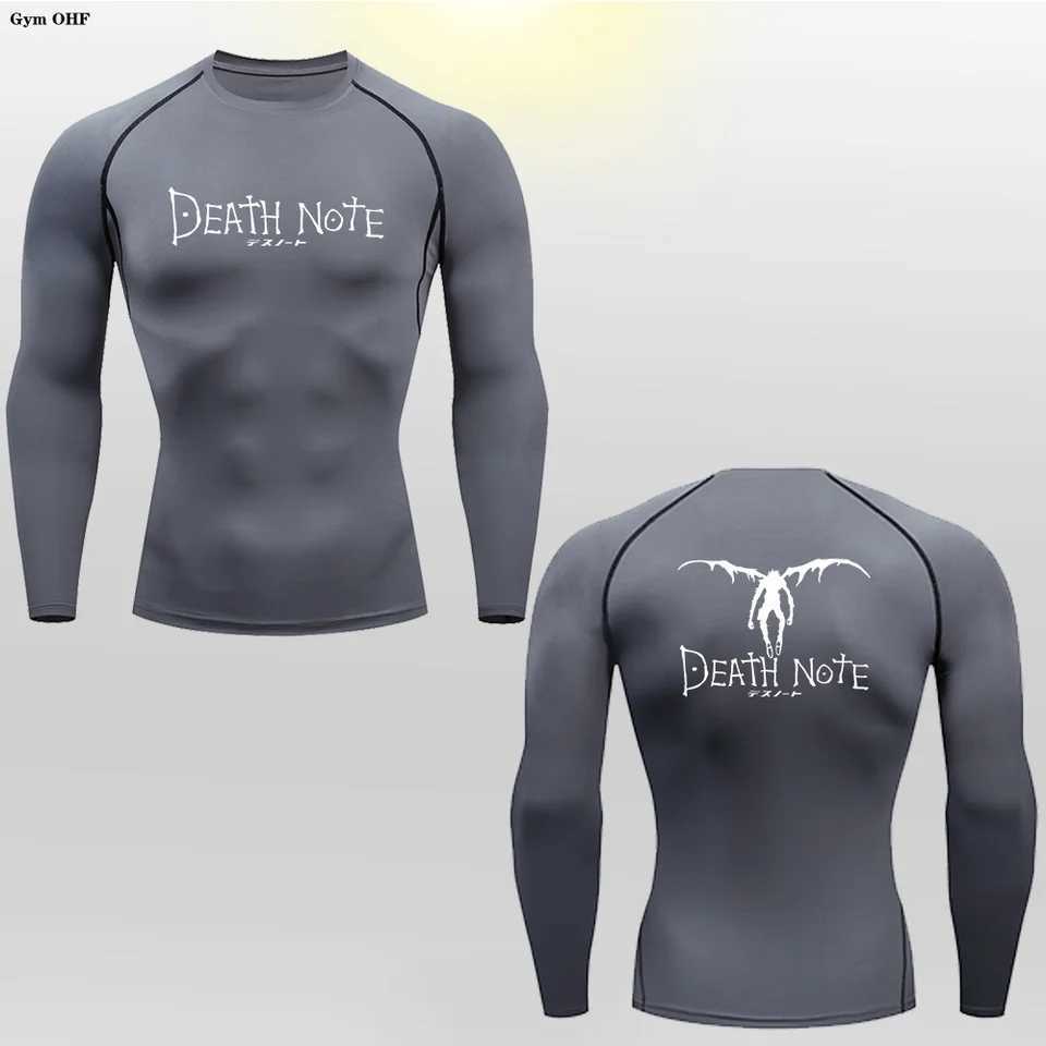 2024 mens compression long sleeved black gym exercise T-shirt quick drying breathable T-shirt fitness training track top S-3XL W250111