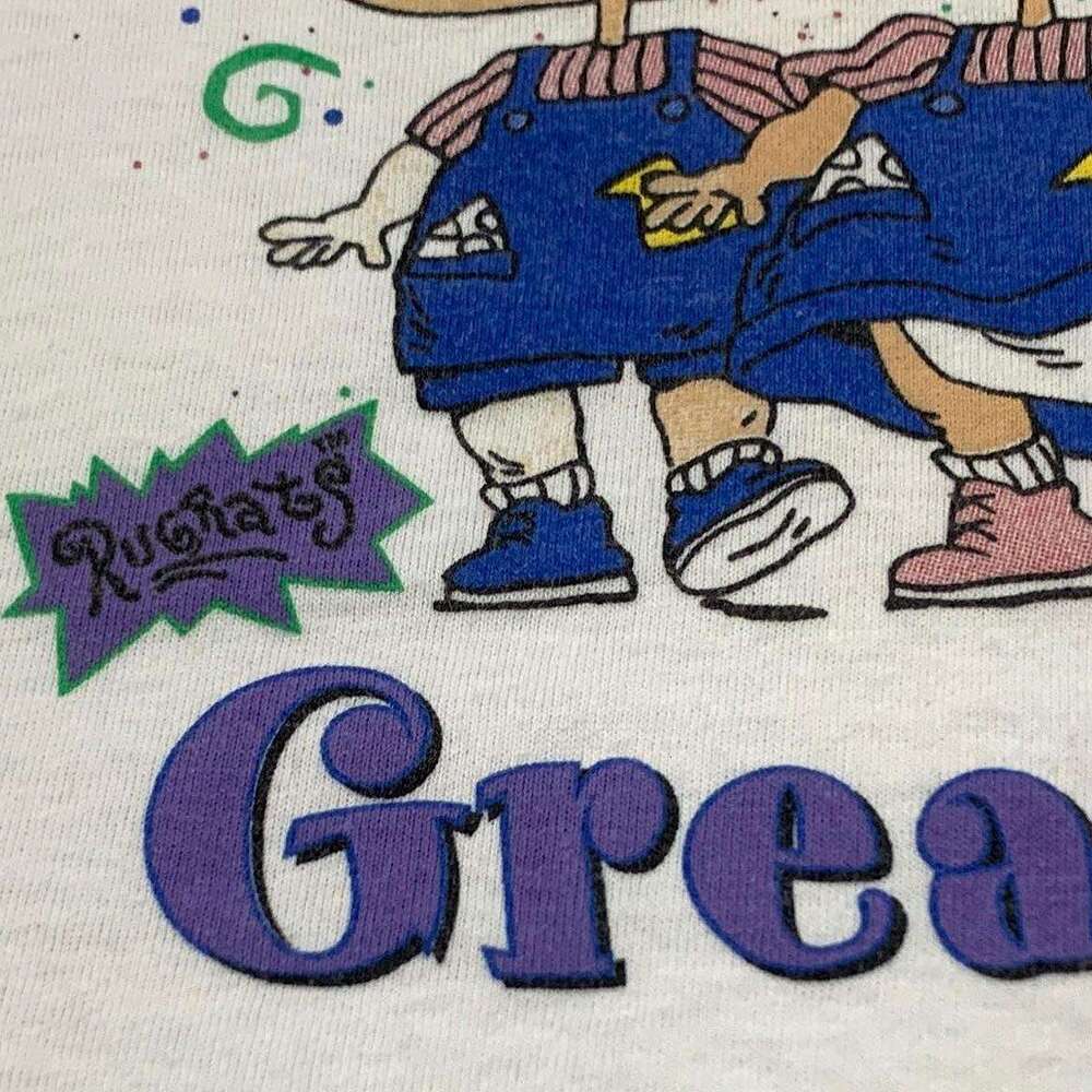 Rugrats Little mischievous soldier cartoon printed short shirt for men, nostalgic and niche, cute half sleeved