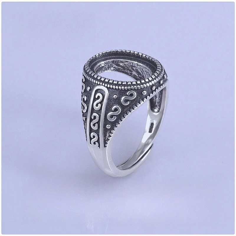Setting 9*11/10*12/12*14/11*15/10*13mm Gemstone S925 Sterling Silver Ring Empty DIY Support for Men Fine Fashion Charm JewelryXJ250110