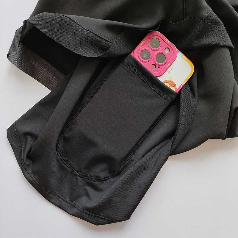 Summer Womens Sports Shorts Mesh 2 In 1 Quick-dry Yoga Shorts Breathable Fitness Shorts High Waist Fitness Running Shorts 2024XJ250111