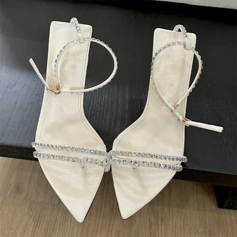 New Arrival Eilyken Summer sexy crystal narrow buckle strap womens sandals Pointed Toe high heels party shoes Zapatillas Mujer T250110