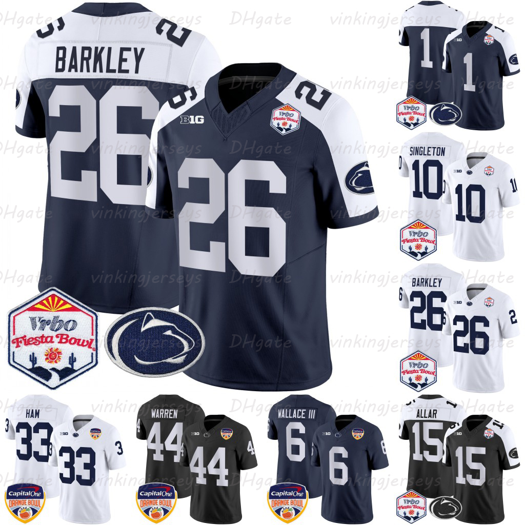 Penn State Nittany Lions Orange Bowl Patch 2024 Football Jerseys Allar Pribula Smolik Allen Davis custom any name any number Jersey