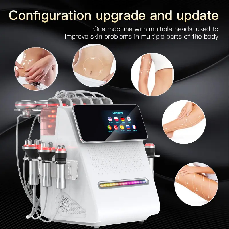 Upgrade Cavitation 80K System Body Slimming Weight Loss 11 IN 1 Portable Body Contouring EMS RF Ultrasonic Dredging Anti-aging Anti-wrinkle Skin Care 