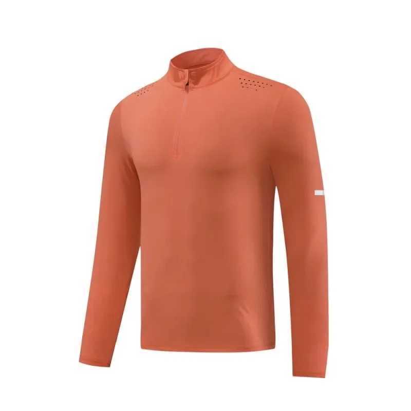 Autumn fitness clothing for men breathable and elastic ultra-thin fast drying running cycling training ultra-thin sports long sleeved T-shirt W250111