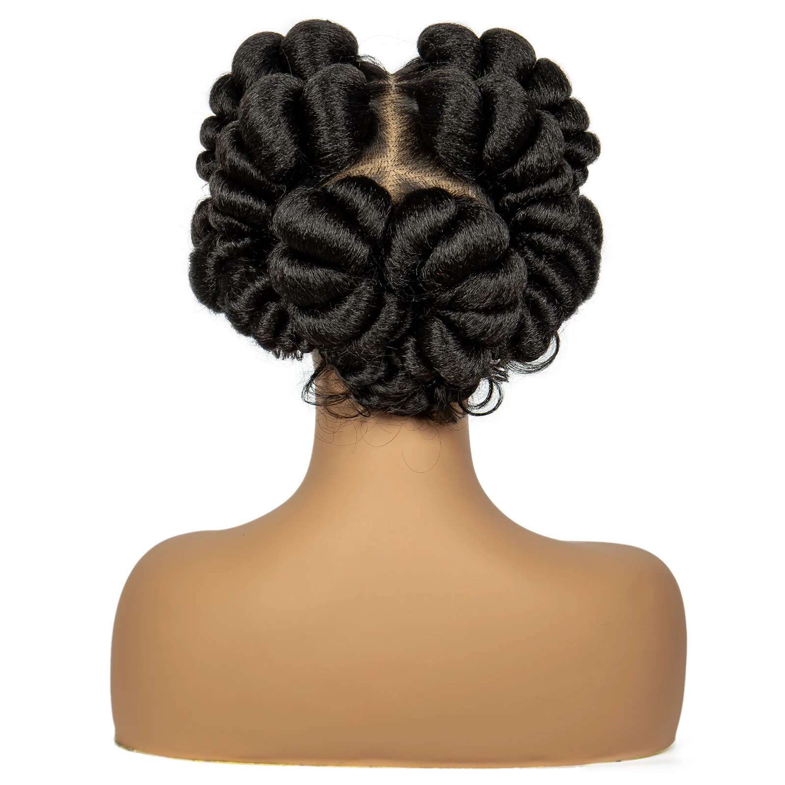 Synthetic Full Handmade Bantu Short Cute Natural Braided Lace For Black Women Knotless Braids Wigs