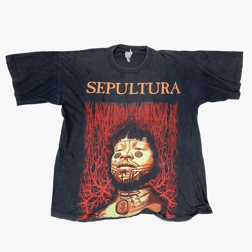 High Street Sepultura Printed Short Summer Loose Versatile Small Half Sleeve T-shirt Tee