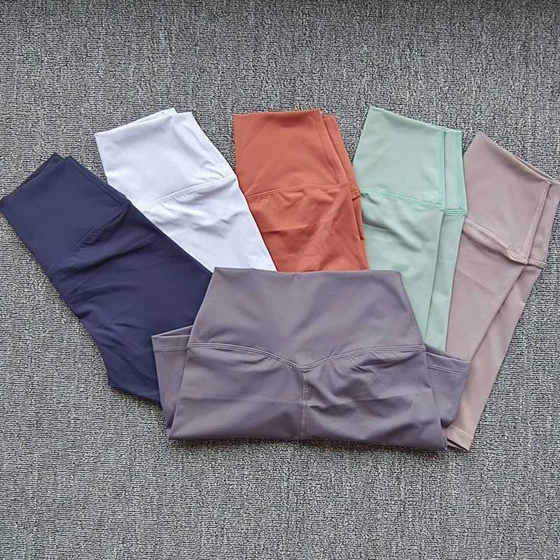 Solid Color Women Fitness Sports Short High Waist Yoga Short Cycling Comprehensive Training Jog Squat Proof Internal PocketsXJ250111