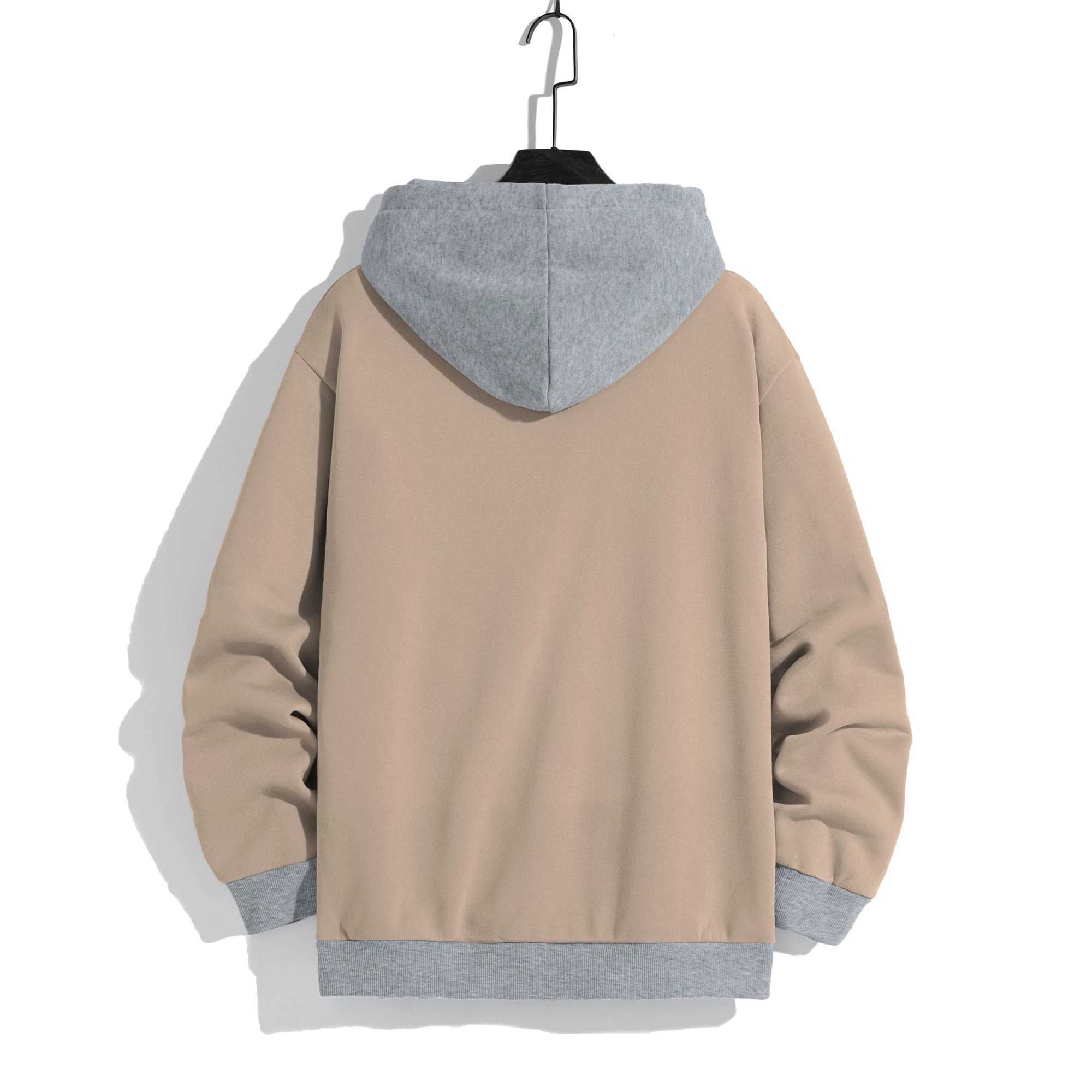 Mens solid color hoodie lightweight wool hoodie long sleeved hoodie sports hoodie W250110