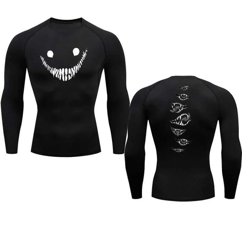 Running T-shirt mens short sleeved compression shirt summer quick drying top black bodybuilding muscle shirt breathable gym W250111