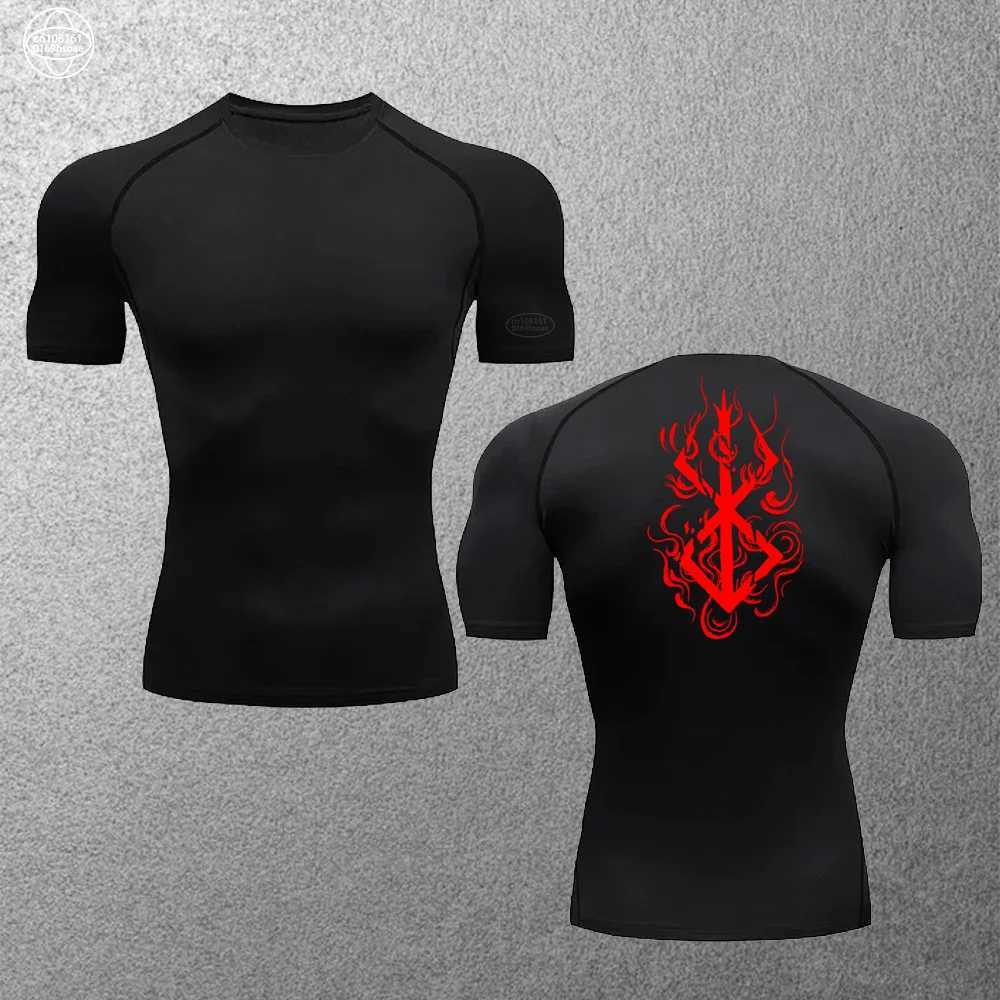Summer short sLeeved T-shirt mens breathable compression short sLeeved quick drying fitness training suit S-3XL W250111