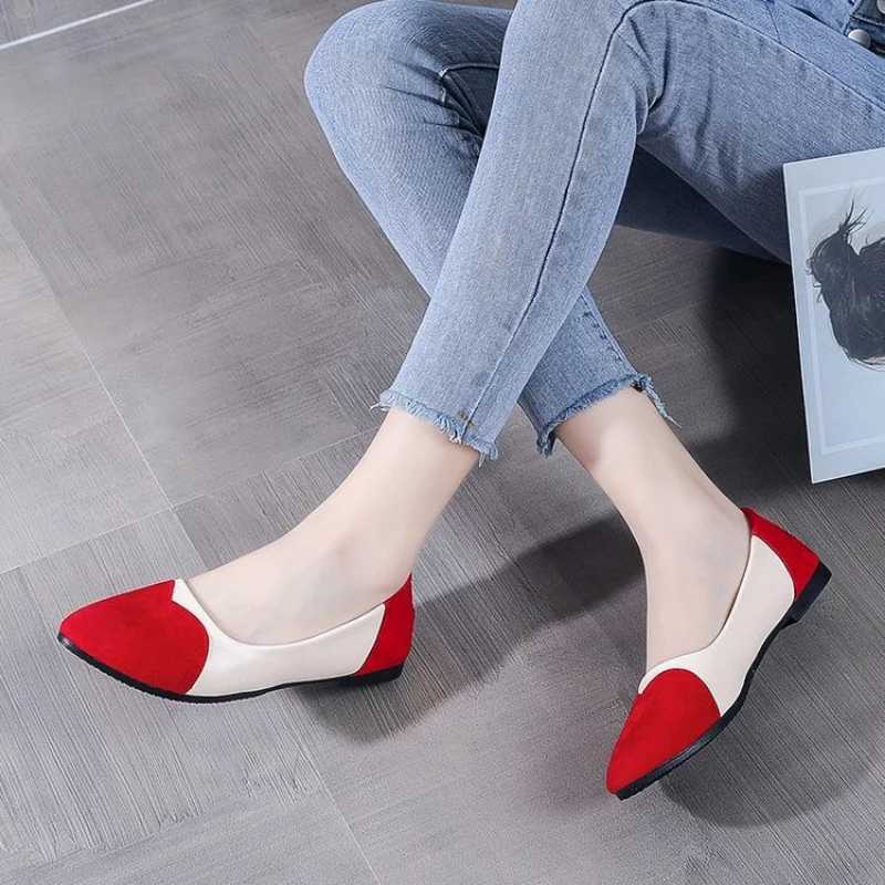 New Arrival New size flat bottomed womens shoes fashionable round toe heart-shaped comfortable soft sole casual womens shoes Zapatos De Mujer T250110