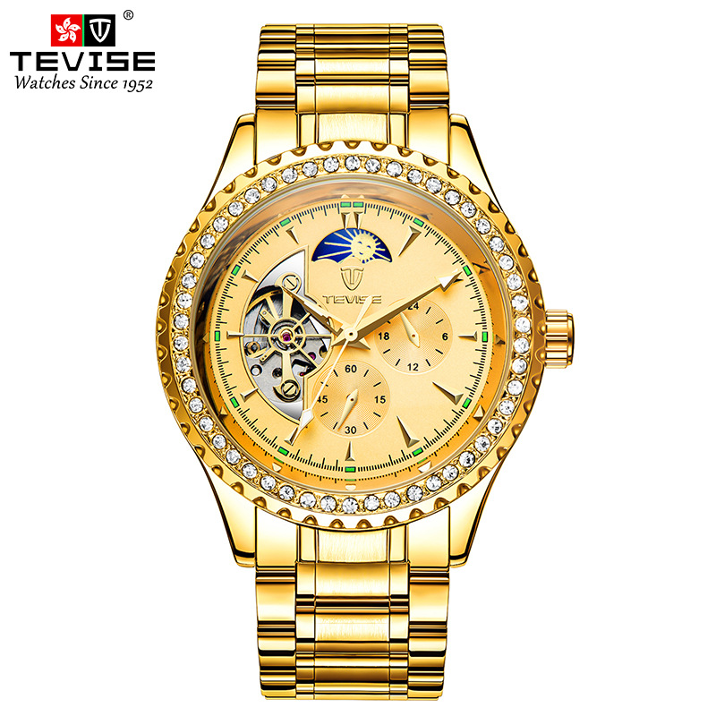 TEVISE Luxury Watch Mechanical Casual Mens Watch Automatic Mechanical Watch for Men Wrist watches T050-T807F