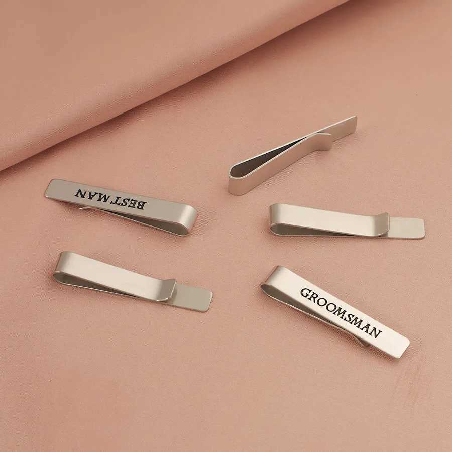 1 piece of 304 stainless steel tie clip for the best groom and bride father for men W250111