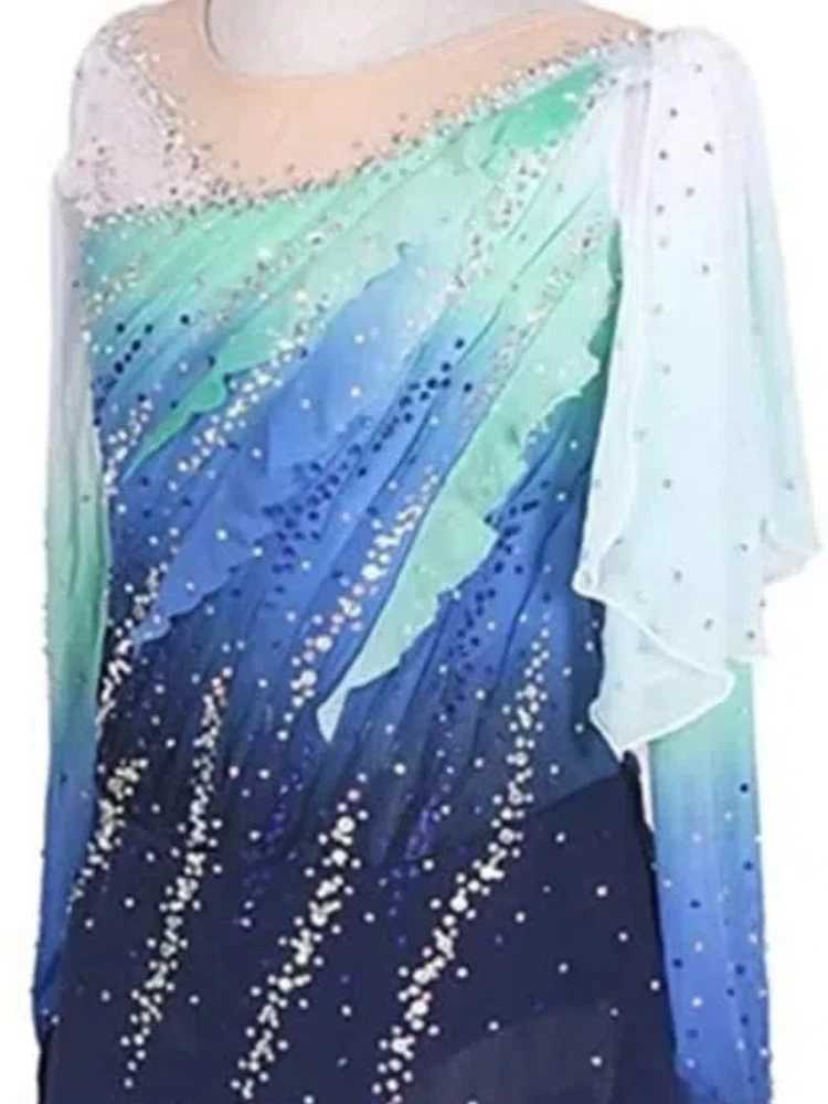 Customized girls skating/spinning/performance costumes for adult and childrens girls performance costumes W250111