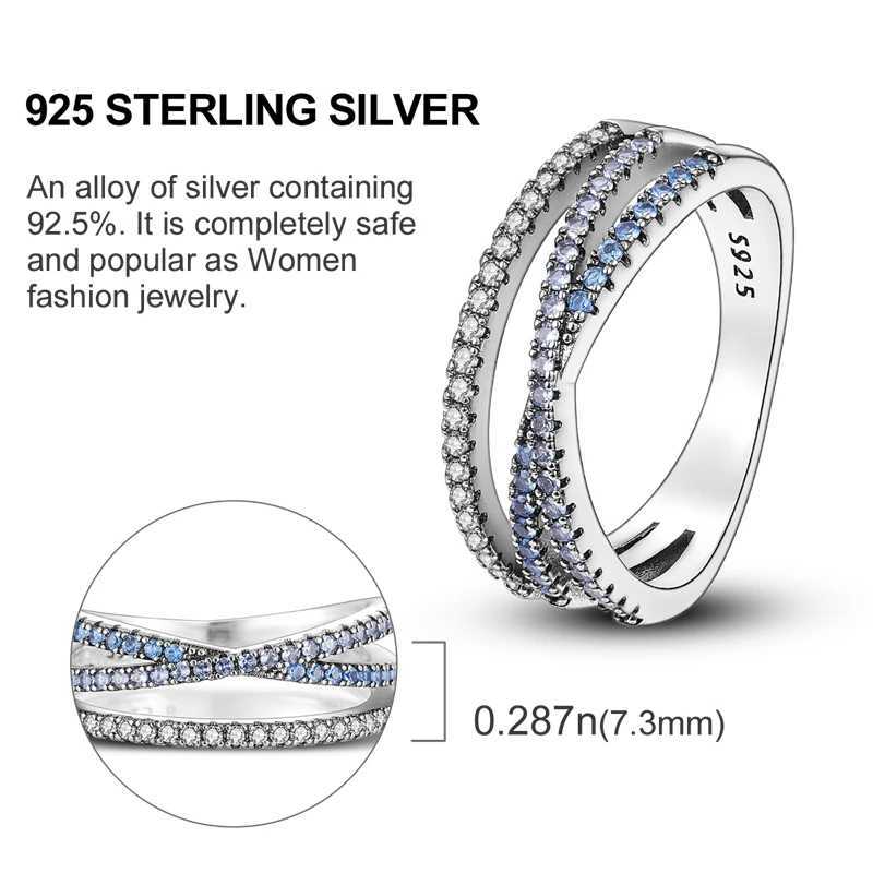 Original 925 sterling silver womens finger ring silver cocktail ring geometric butterfly circular luxury jewelry W250111