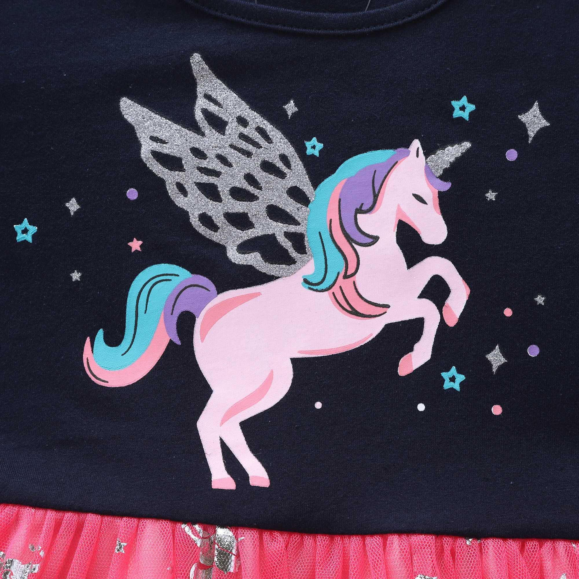 Long sleeved printed automatic screen patch dress LH1702 suitable for small and medium-sized girls W250111