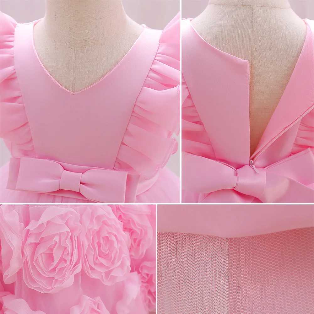 Baby Dress Bow Tutu Dress 0-10 Year Old Girl Wedding Birthday Party Princess Dress Childrens Lace Dress Clothing W250111