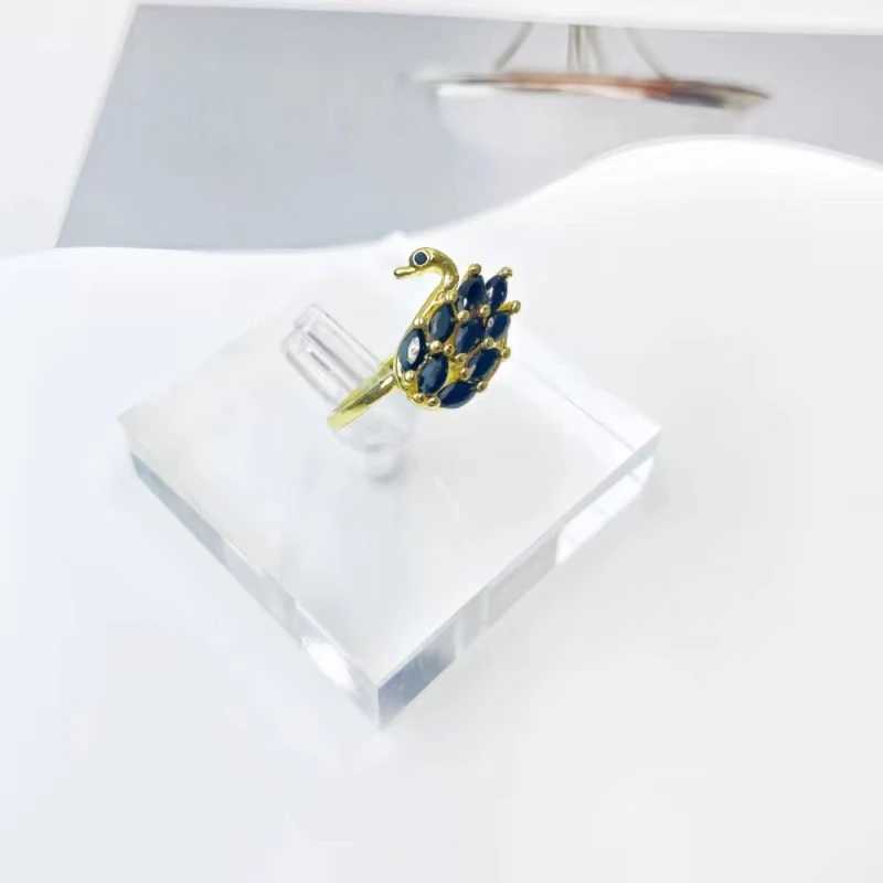 All Diamond Swan Wedding Ring with Adjustable Style Simple Jewelry Ring Couple Ring W250111