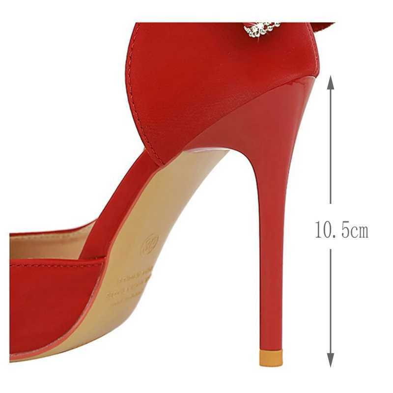New Arrival BIGTREE Sexy Fashion Party Pump Wedding Elegant Womens High Heels Shallow Mouth Corner Side Rhinestone Bow Single Shoes T250110