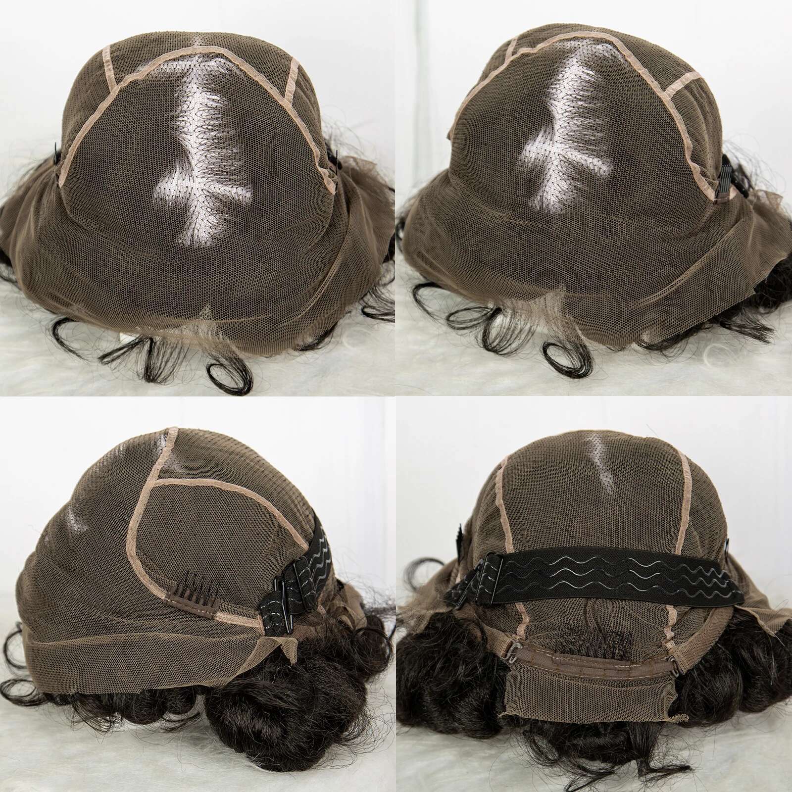 Natural Color 6Inch Transparent Full Short Cute Handmade Bantu Synthetic Braided Lace Wigs Knotless Braids Wig