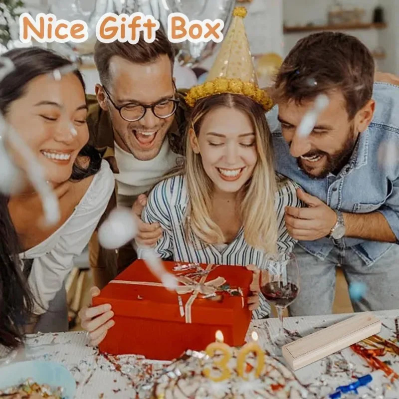 6Pcs Wood Box With Sliding Lid Small Wood Case Pen Box Rectangle Wooden Jewelry Box DIY Storage Chest Pencil Box for Christmas 250106