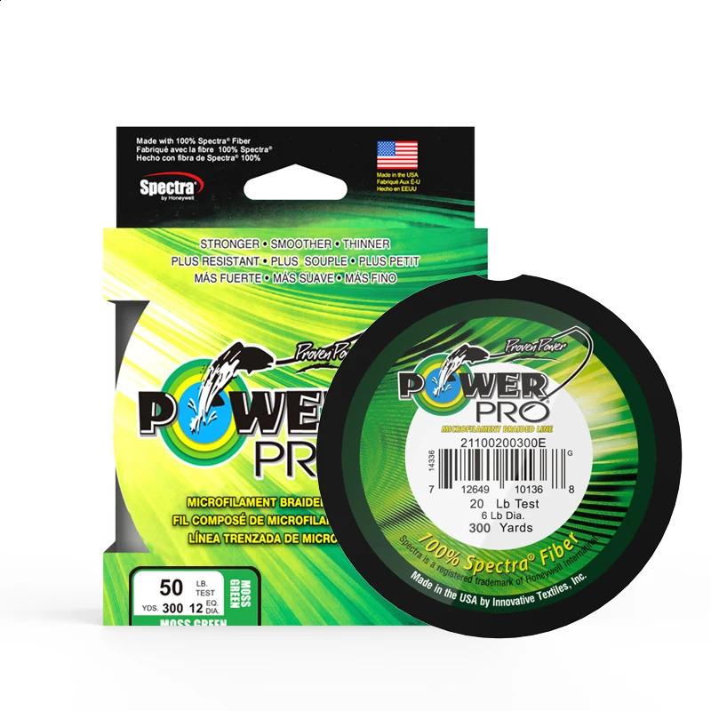 POWER PRO Braided Fishing Line - Length 275m300yds Diameter 0.23mm-0.43mmSize 20-80lb Super PE Braided Line Fishing 250107