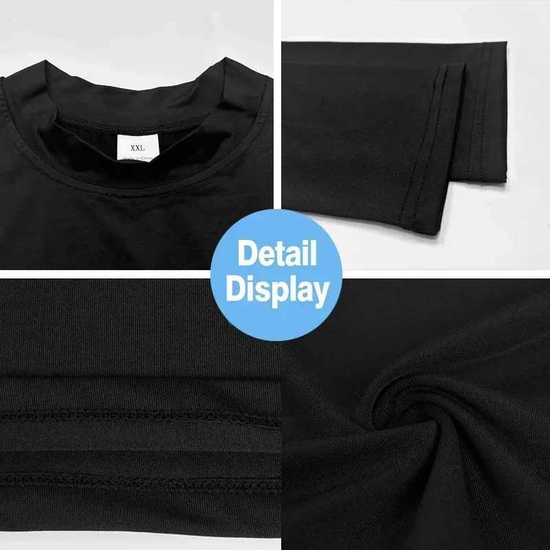 Running T-shirt mens compression shirt autumn tight fitting long sleeved fitness T-shirt red spider sports shirt quick drying fitness suit W250111