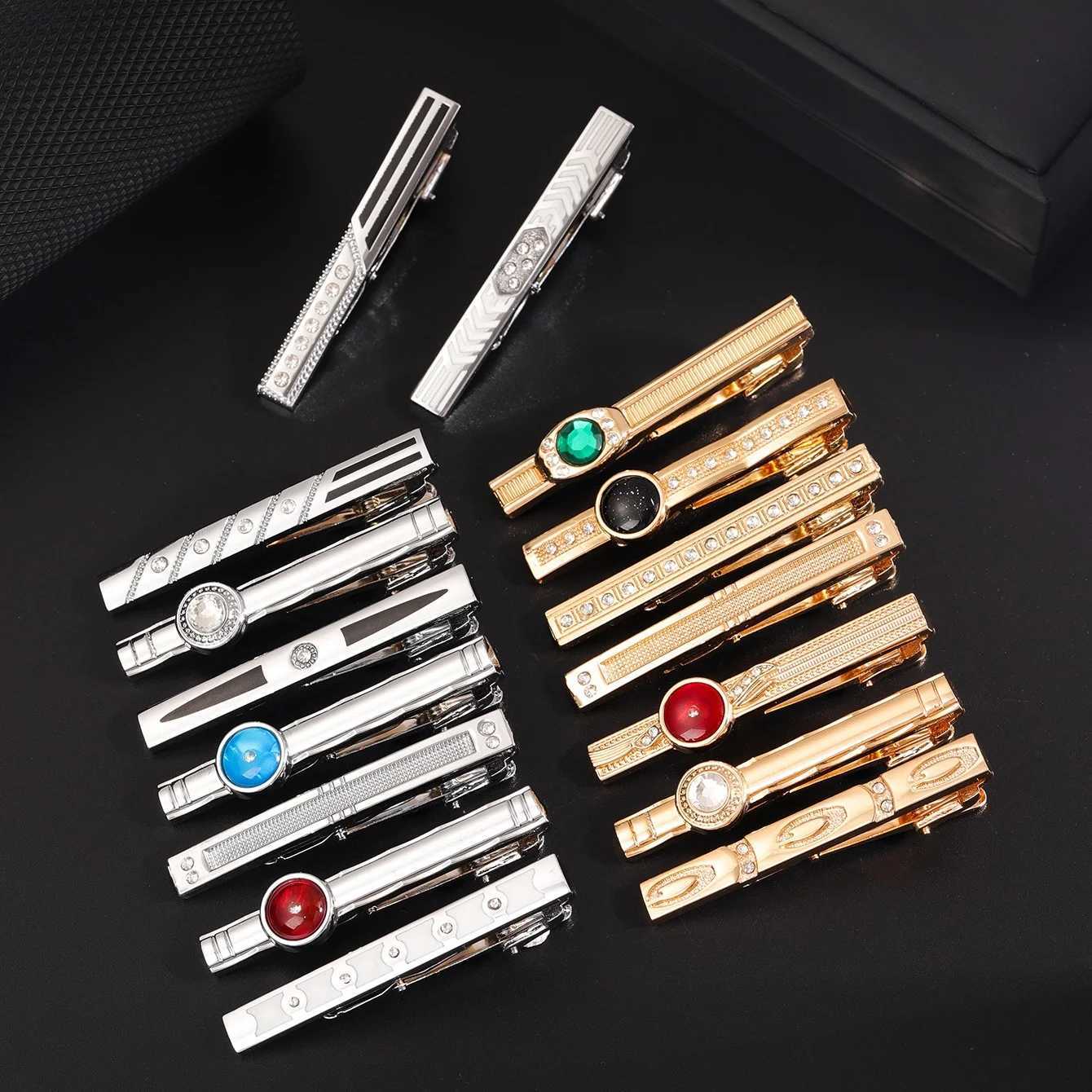 Assorted Inlaid Zircon Tie Clip Evening Dress Shirt Elegant W250111