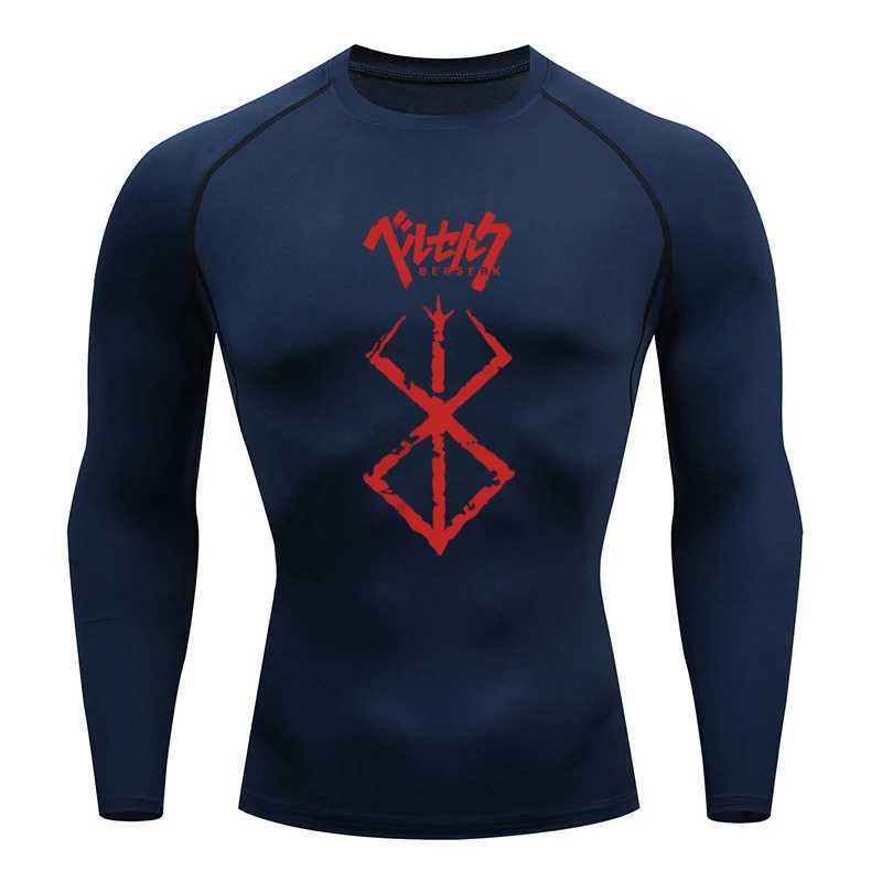 Anime Fury Compression T-shirt Mens Fitness Tight Long Sleeve Sports T-shirt Training Jogging Shirt Gym Sportswear Quick Drying W250111