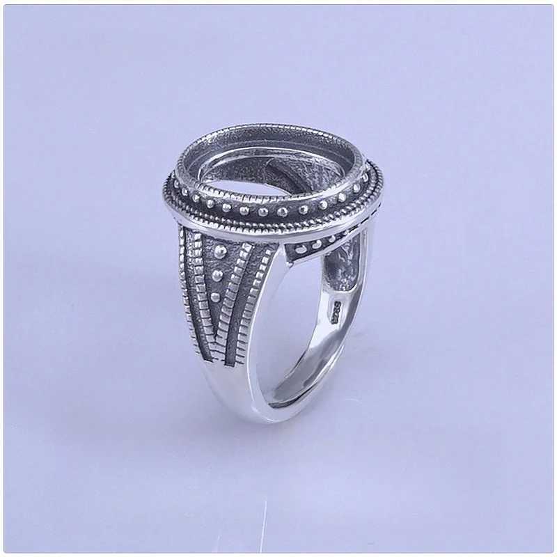 Setting 9*11/10*12/12*14/11*15/10*13mm Gemstone S925 Sterling Silver Ring Empty DIY Support for Men Fine Fashion Charm JewelryXJ250110