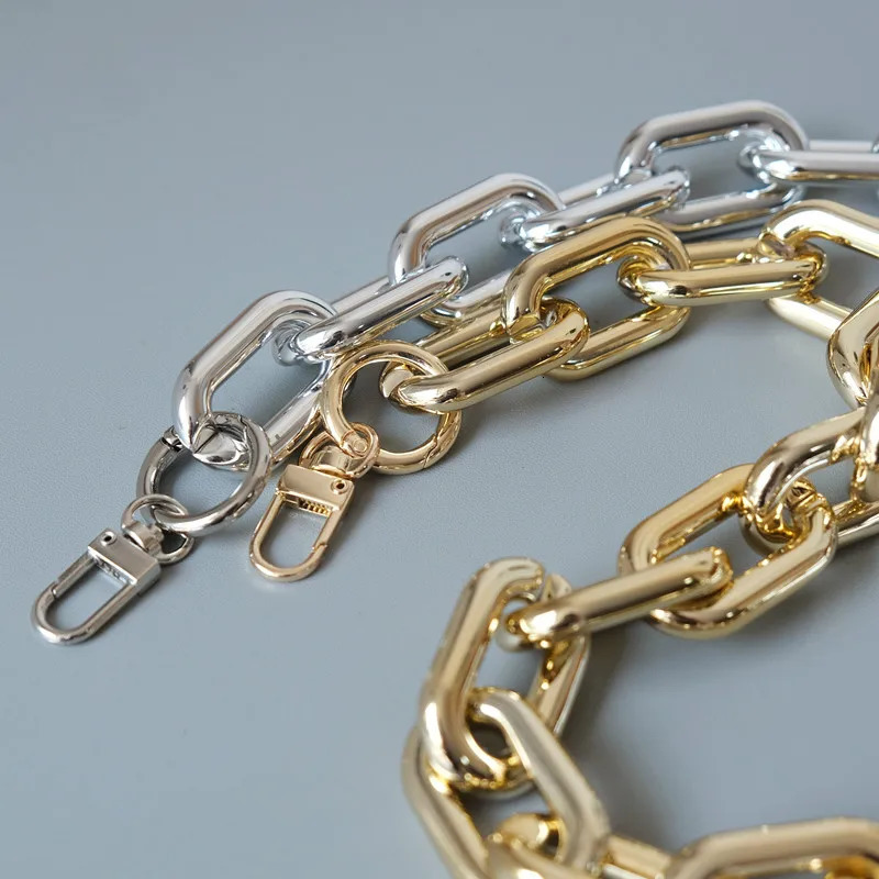 Fashion Womens Bag Accessories Removable Parts Replacement Chain Pure Gold Silver Acrylic Shoulder Strap Womens Handle Chain 250109