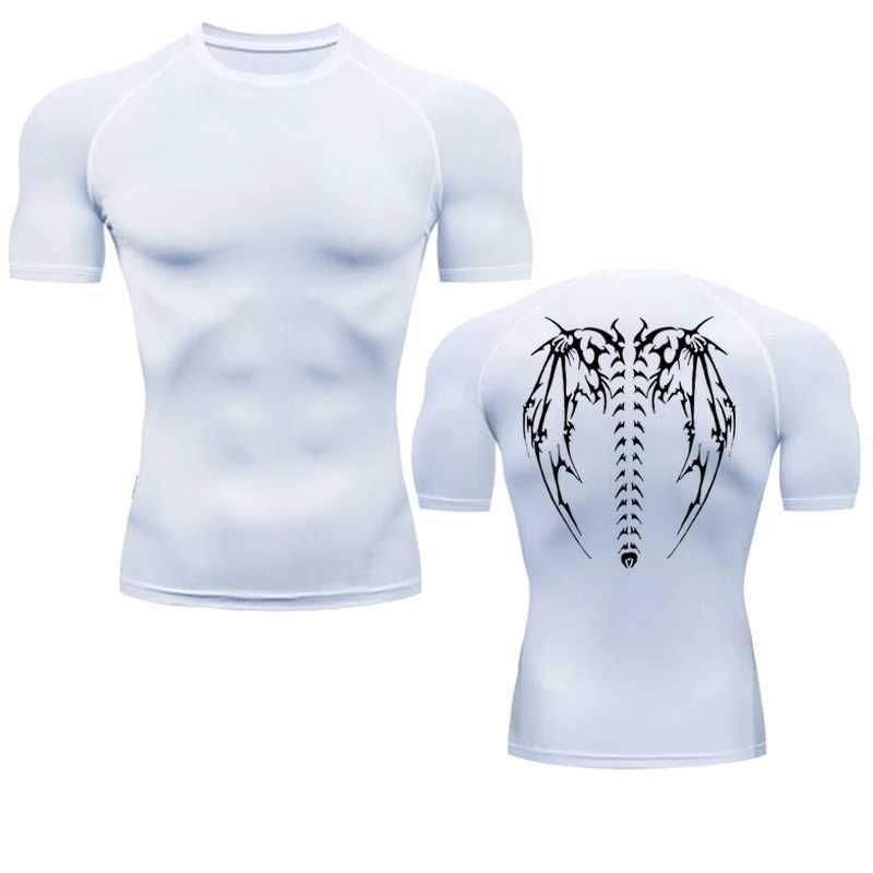 New mens compression long sleeved black gym exercise T-shirt quick drying breathable T-shirt fitness training track top S-3XL W250111
