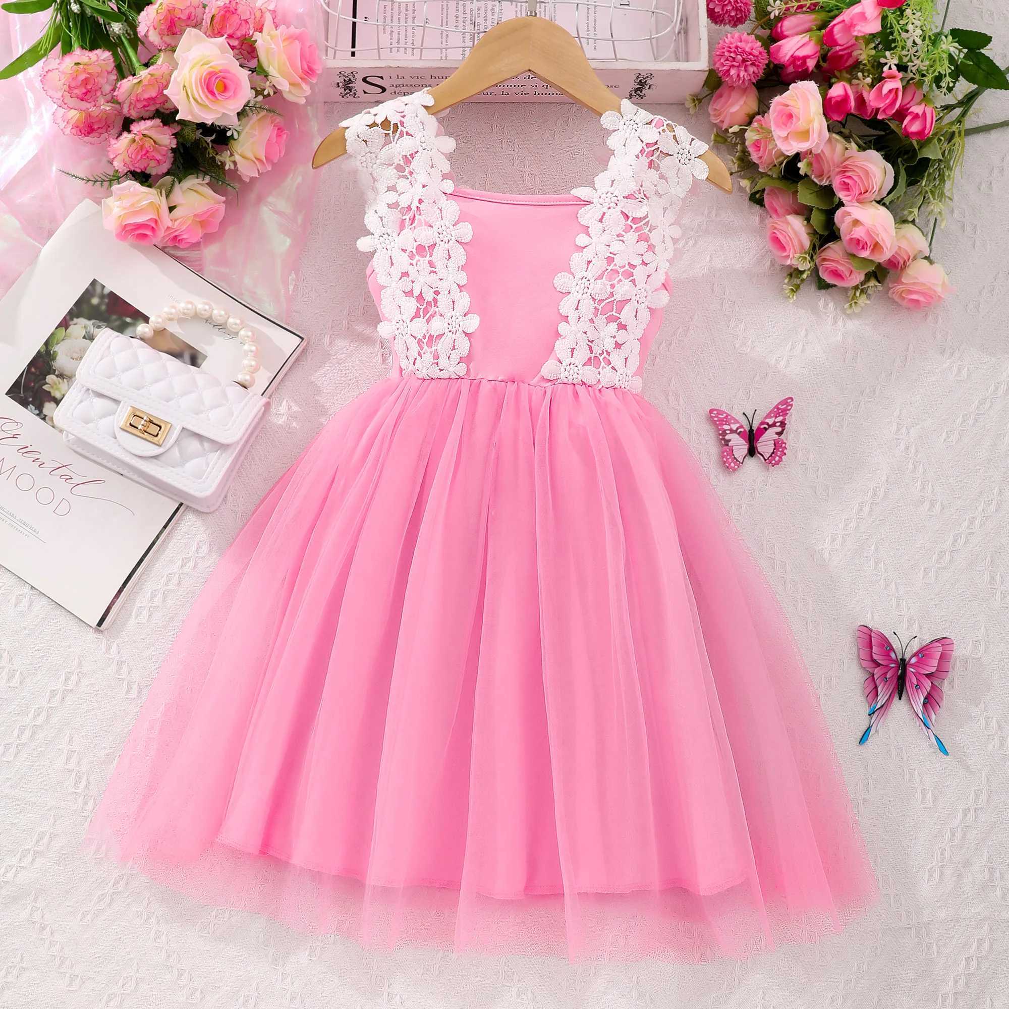 Able Lace Suspended Tutu Girls Dress Sweet Fashion Sundress Summer W250111