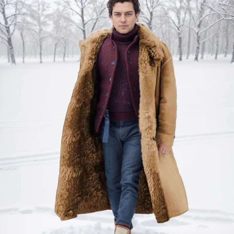 Autumn and Winter Plush Suit Mens Coat Integrated Jacket Warm Casual Fashion Clothing 250107
