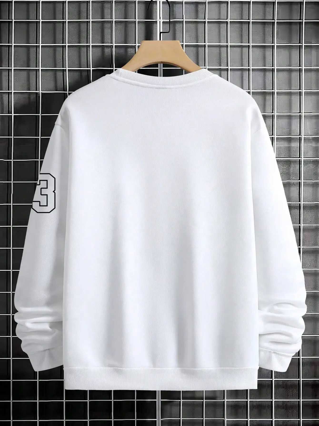 23 American Art Letter Design Mens Street Style Wool Sweater Autumn Casual Hoodie Fashion Crewneck Pulleys W250110