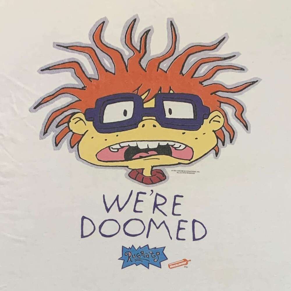 Nostalgic hand-painted texture cute top half college student youth street unique short sleeved T-shirt