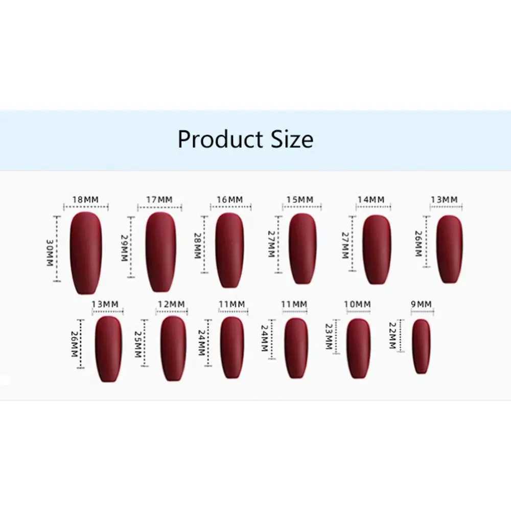 24Pcs Solid Color Fake Nails Bright Long Ballet False Nails Detachable Wearable Full Cover Manicure Press-on Nails for Women NewXJ250110