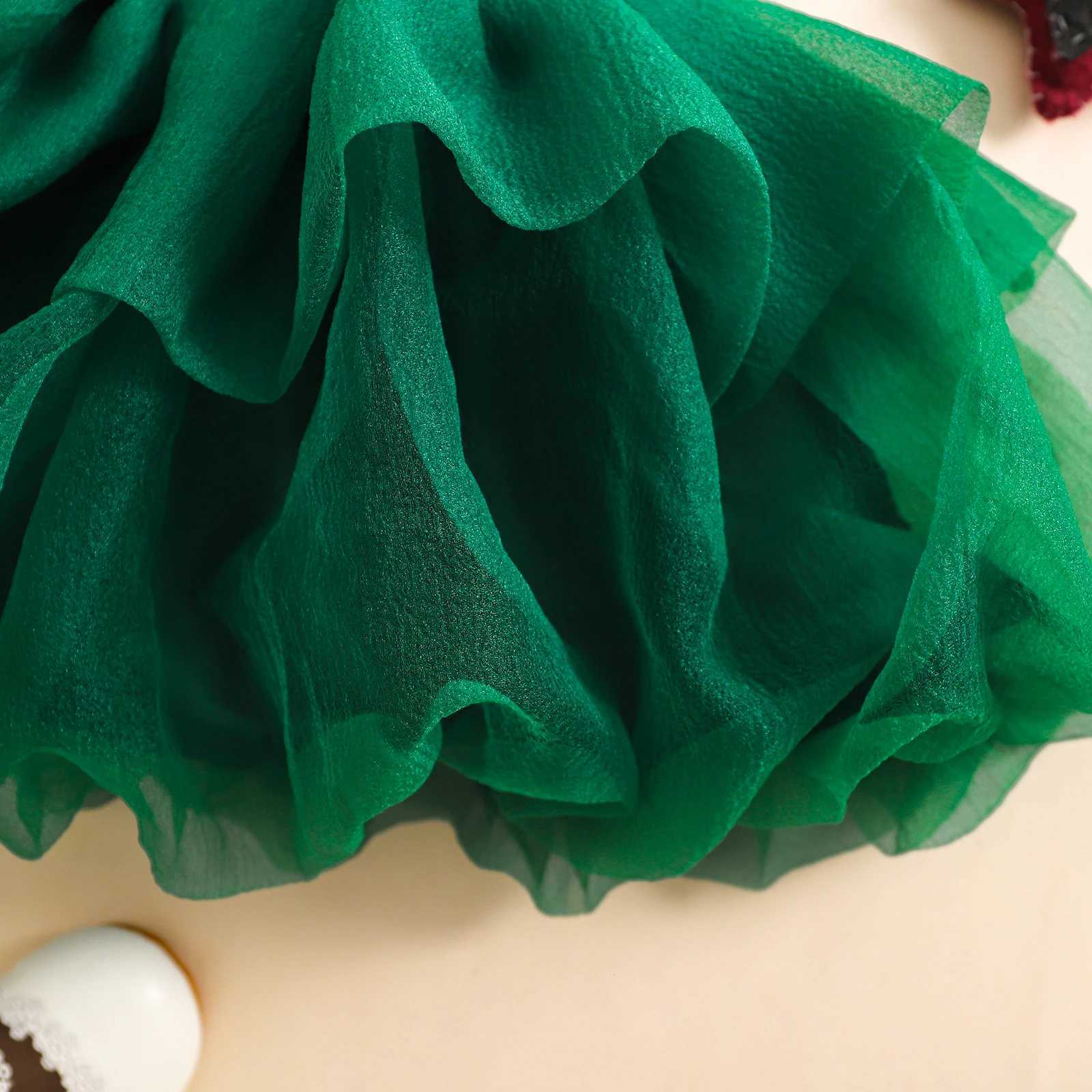 6M-6Y Christmas Childrens Baby Girls Red Dress Sleeveless Bow Layered Tulle Tutu Par Dress Girls Christmas Clothing W250111