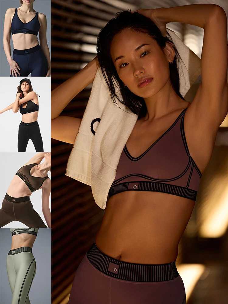Set 7/8 LINE UP LEGING BRA with Pads Womens Sexy Clothes High Waist Tight Pilates Sportswear bet X250110